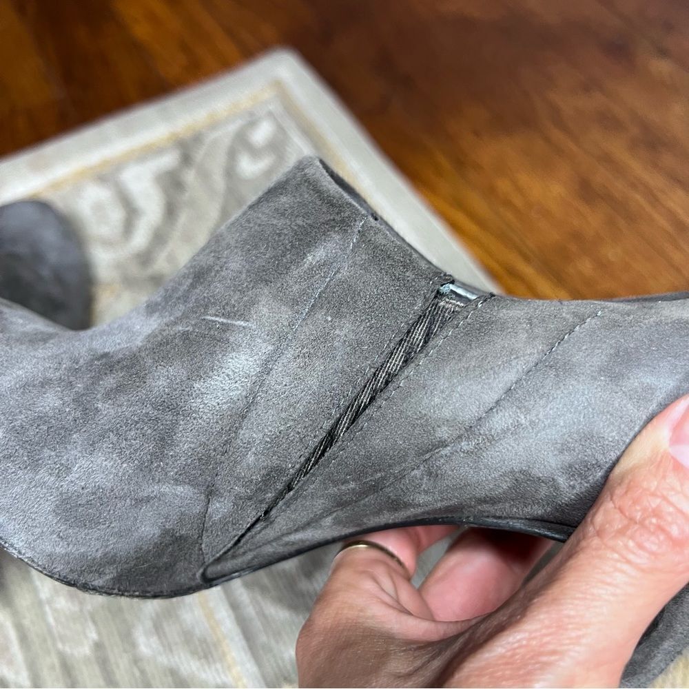 Stuart Weitzman Suede Peep Toe Pumps - Picture 10 of 10
